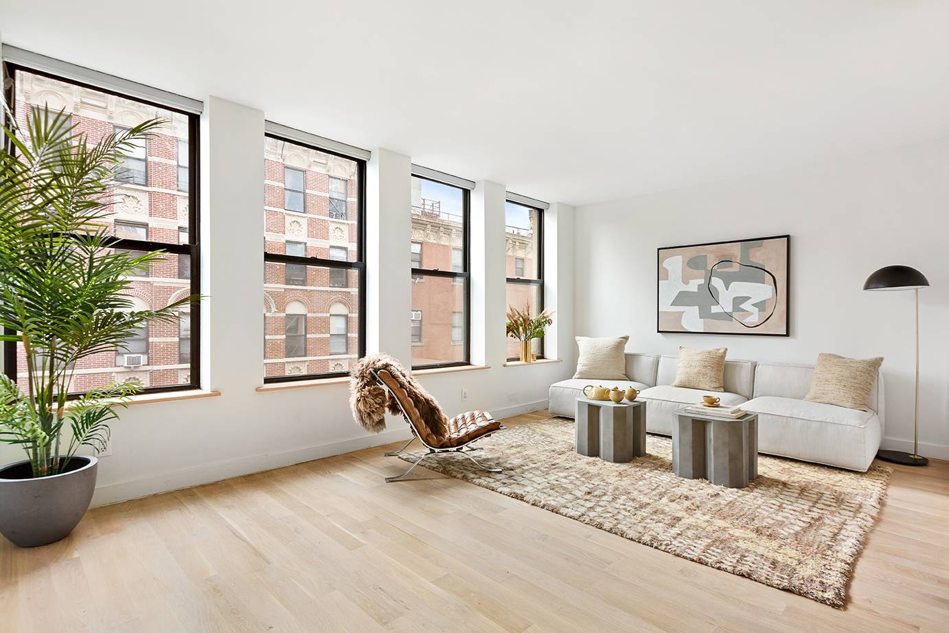 Loft like, sun drenched, and in the heart of the Lower East Side, Residence 4 at 17 Orchard Street is a two bedroom, two bathroom condo, occupying a full floor ...