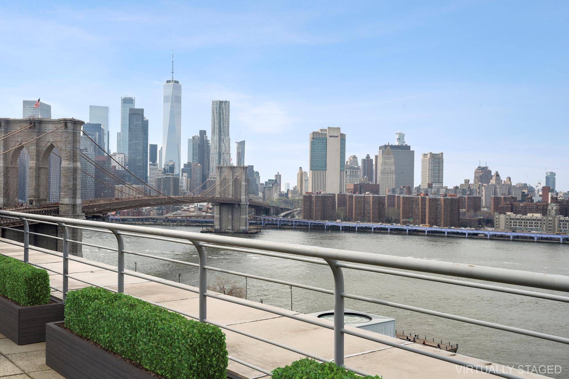 Expansive three bedroom Penthouse with private roof terrace in DUMBO.