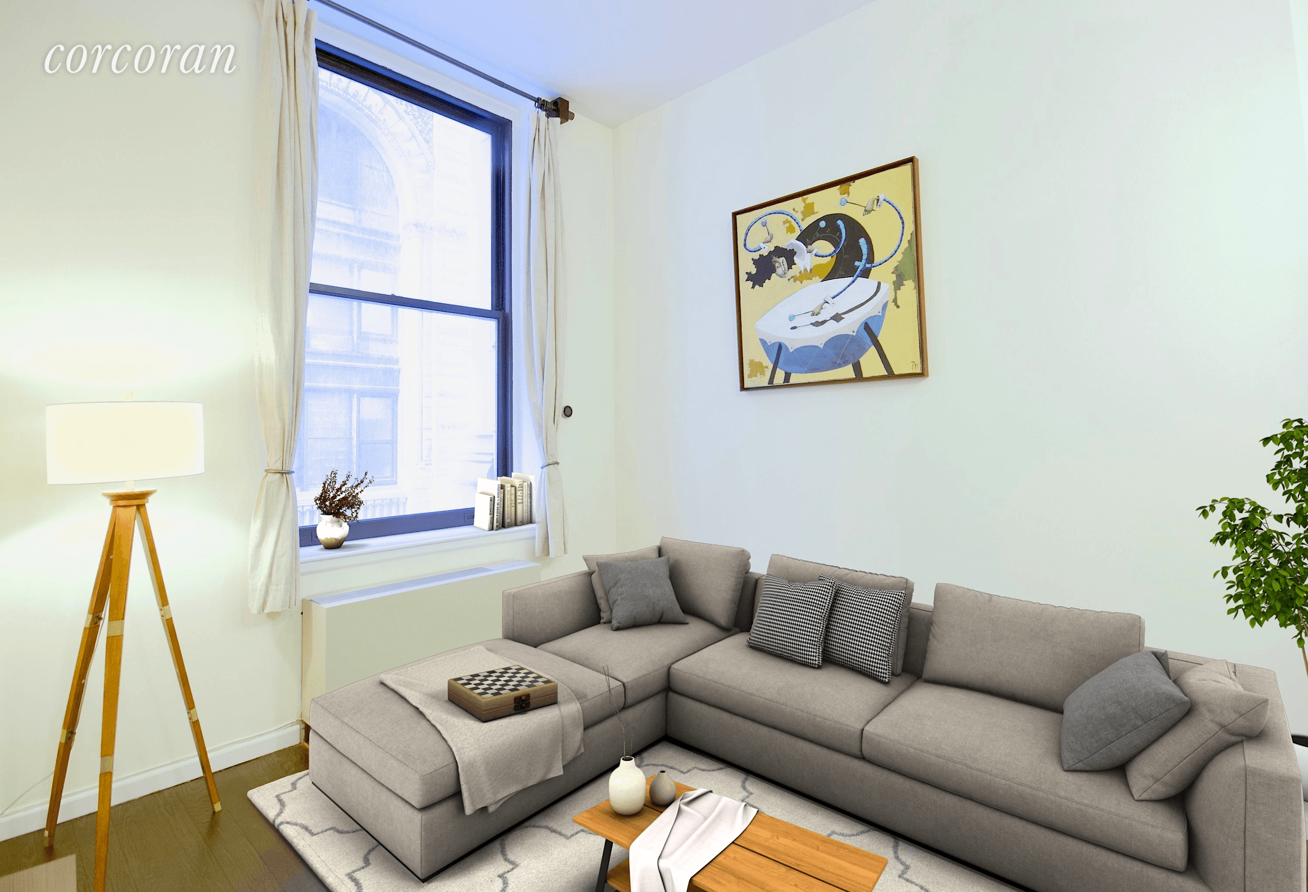 Residence 3 A, One Bedroom apartment with soaring 11 feet high ceilings, is an excellent opportunity to experience life at the Landmarked American Tract Society Building.
