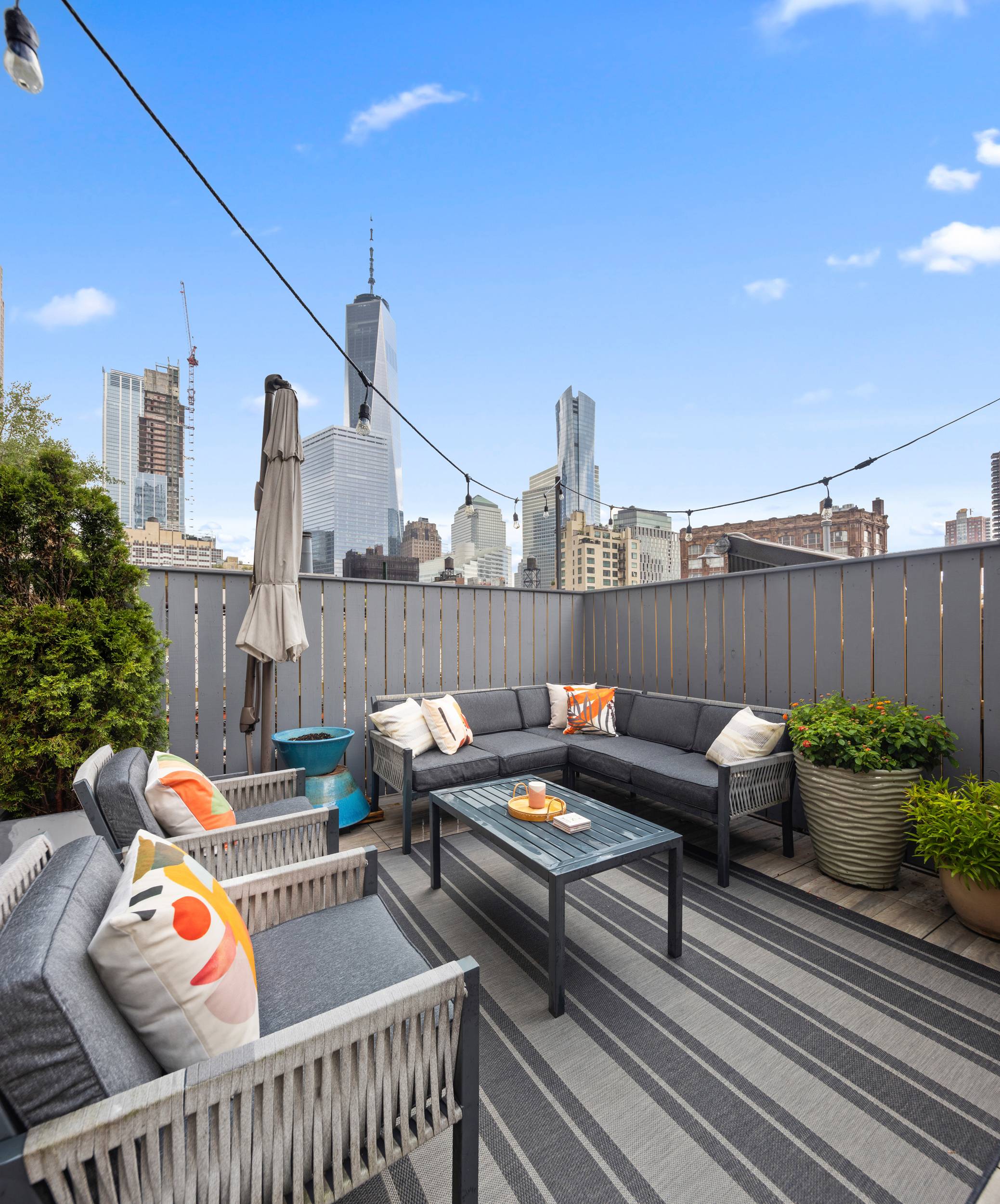 Slip into your downtown dream life with this never before offered 2 bedroom 2 bath Tribeca Penthouse duplex loft with 500 square feet of private roof deck space !