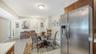 View from kitchen into dining room.