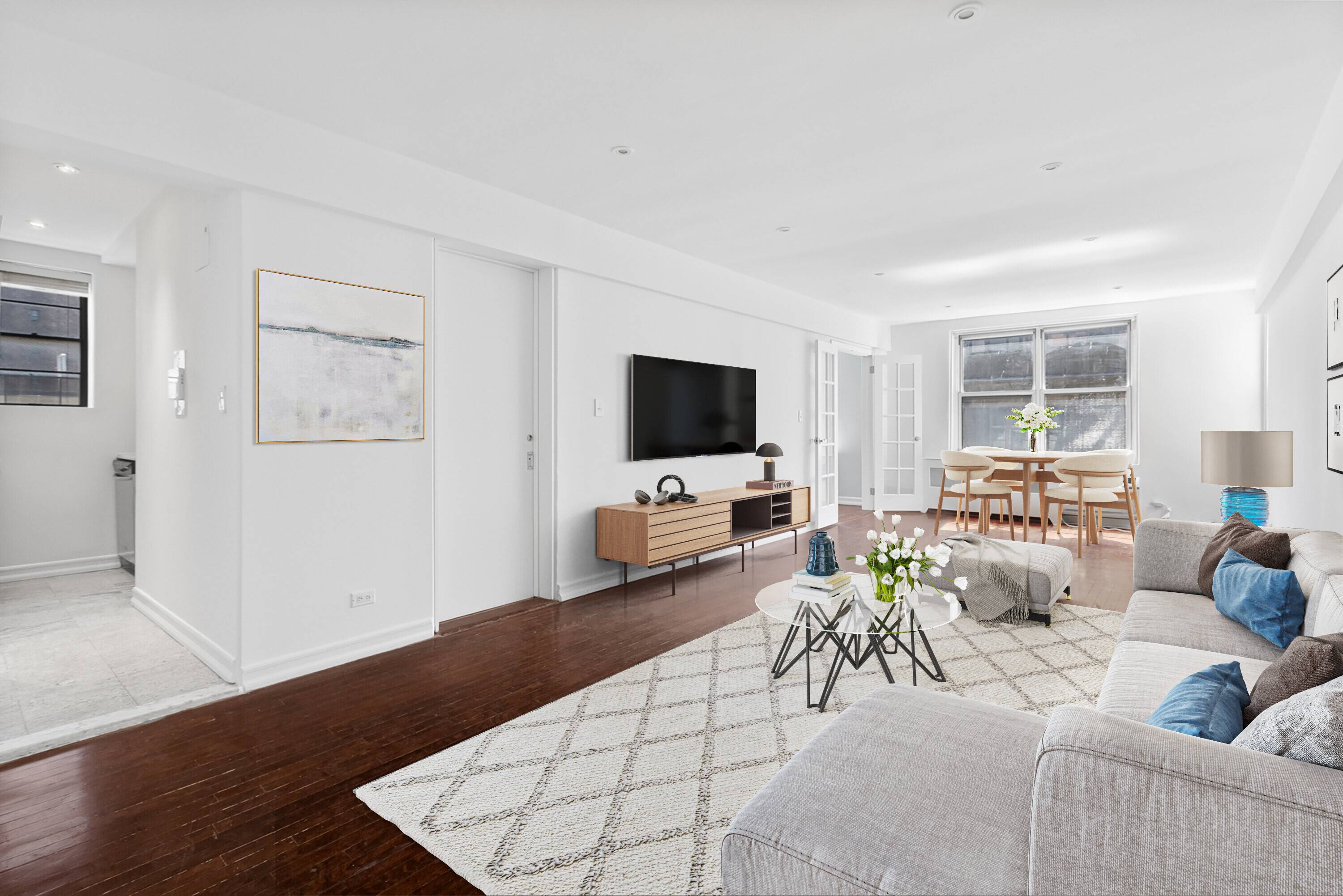 Experience abundant sunlight in this fully renovated, top floor one bedroom residence nestled in the vibrant heart of Midtown.