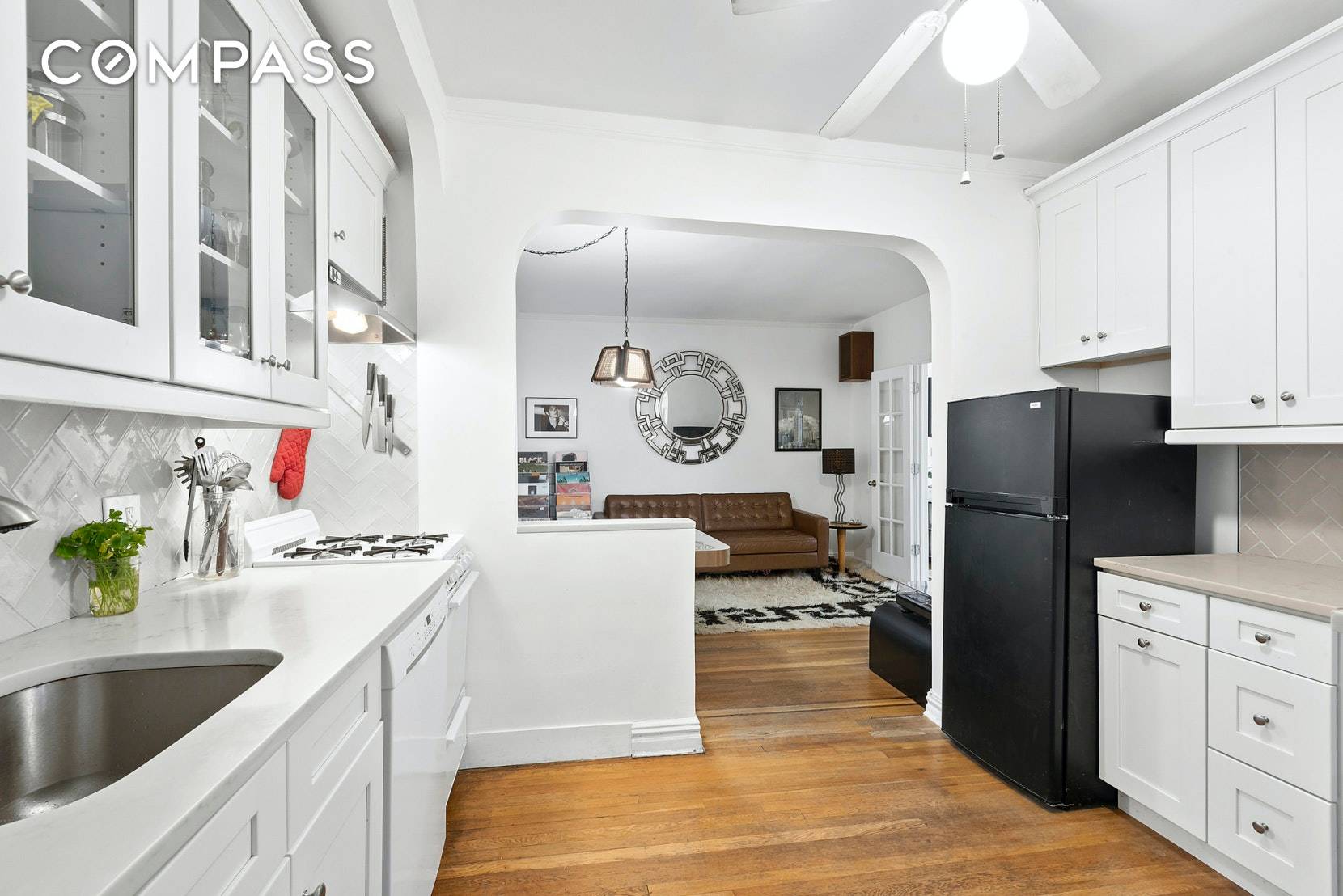 Move right into this beautifully renovated one bedroom, currently configured as a 2 bedroom.