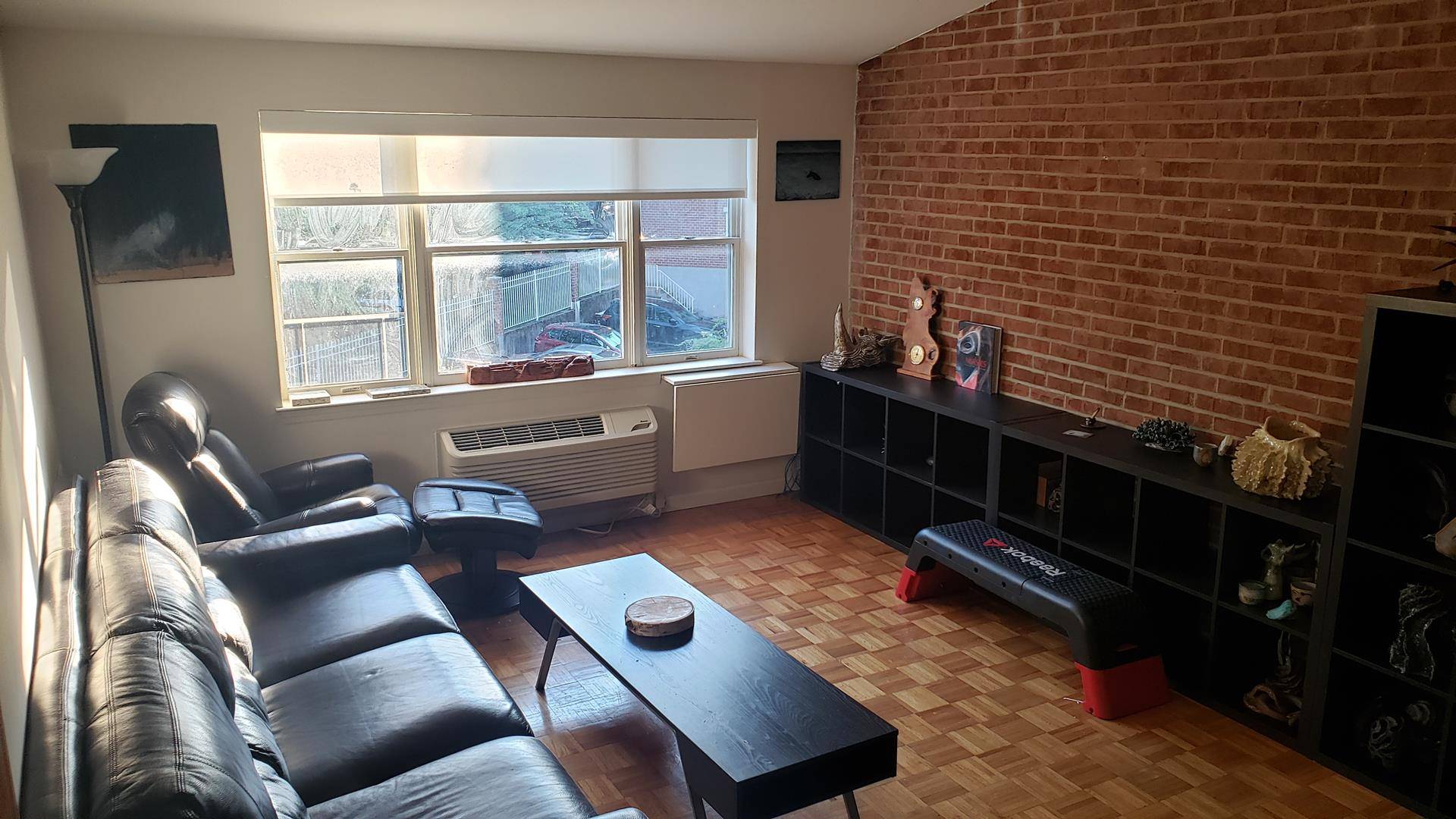 Available immediately. Loft like, bright two bedroom condo right across from Prospect Park.