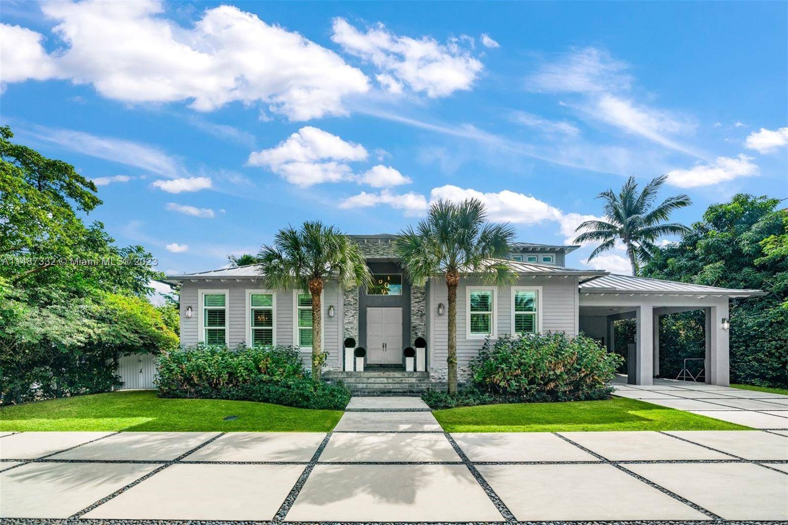 Nestled in prestigious North Coconut Grove, this 2017 built residence with a total of 5, 633 Sq.