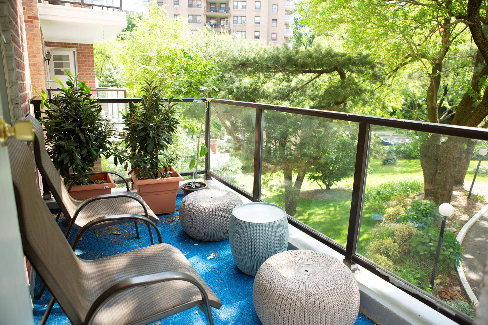 Your balcony awaits ! Lovely large two bedroom two bath co op at the Glenn Briar in Spuyten Duyvil, parquet floors.