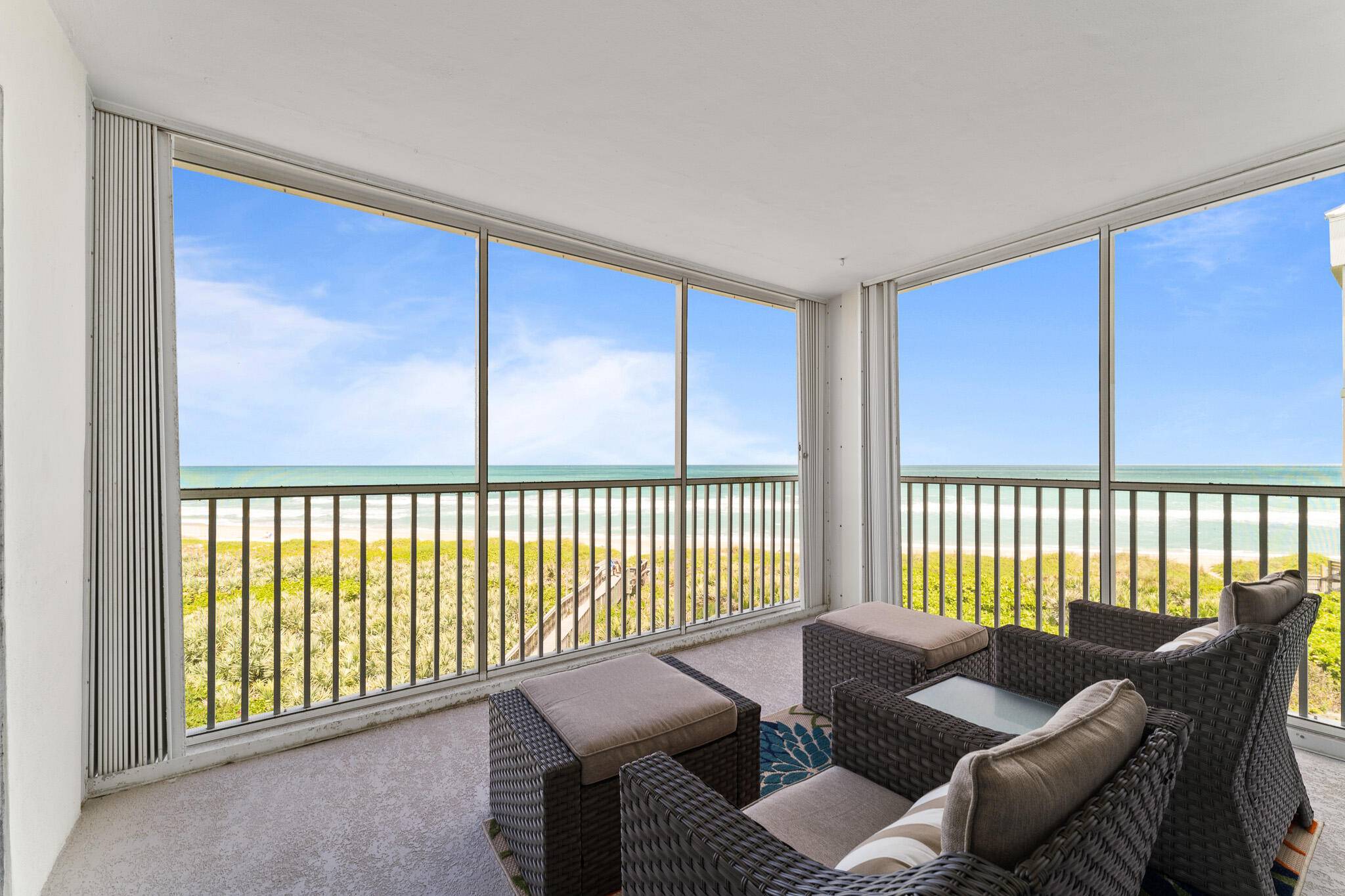 COMPLETELY RENOVATED 2 Bedroom two bath condo with an open balcony on two sides for wide water ocean views.
