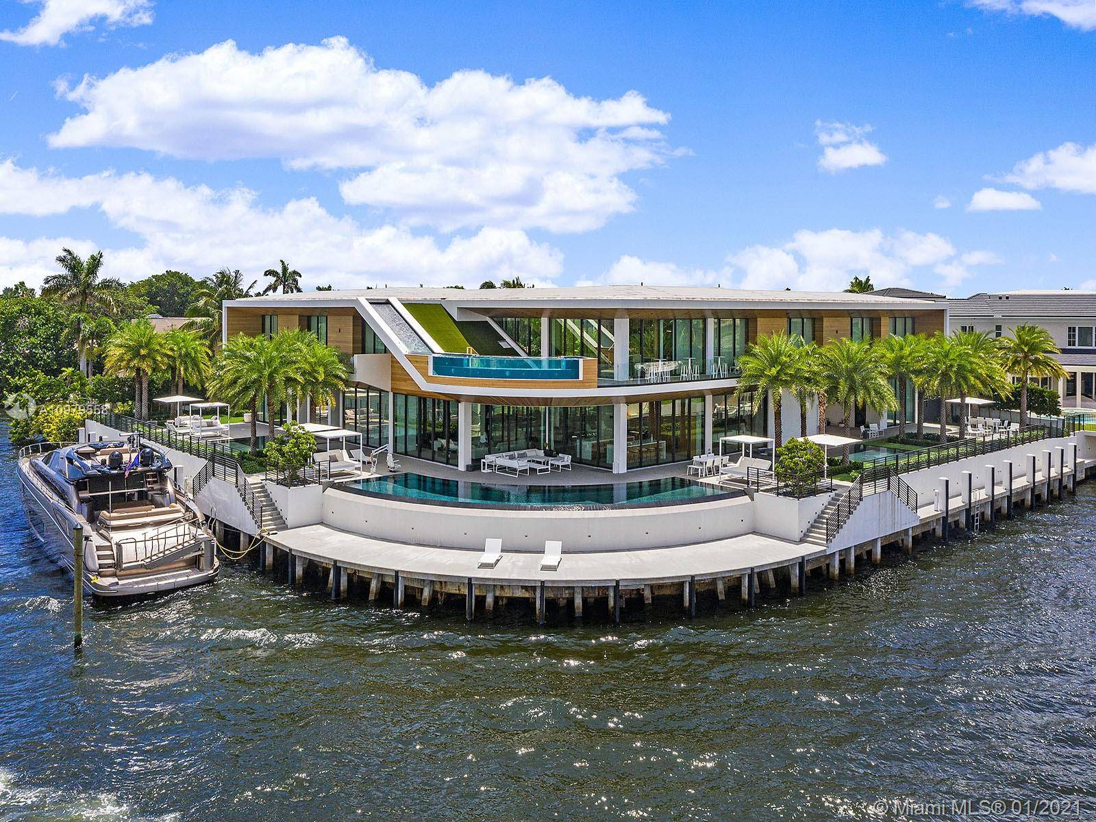 A fresh departure from expected Boca Raton luxury, this spectacular contemporary residence on an oversized Intracoastal Waterway lot offers 343 feet of water frontage and 270 degree views.