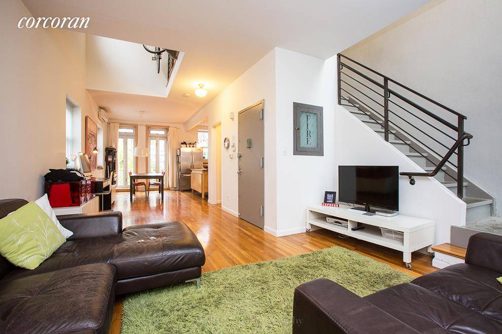 Stunning apartment in a gorgeously renovated Park Slope townhouse.