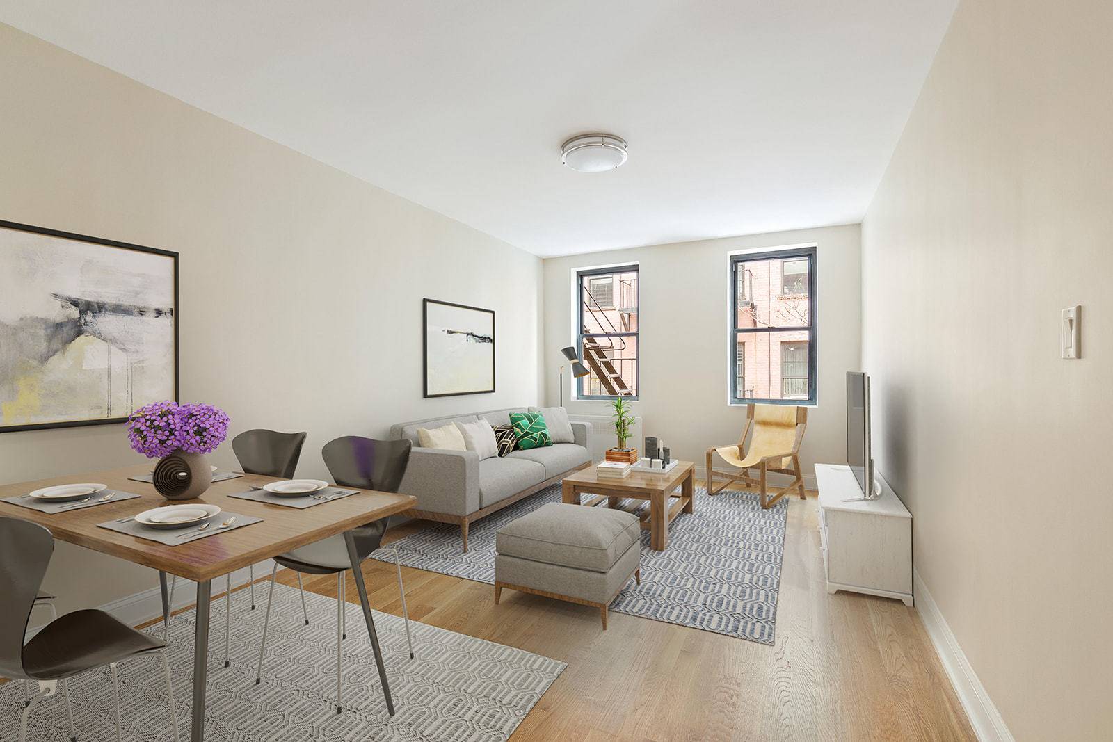 For the price of many studios in Manhattan, you can enjoy the space and sanctuary of this gut renovated 2BR apartment in tranquil Sugar Hill.