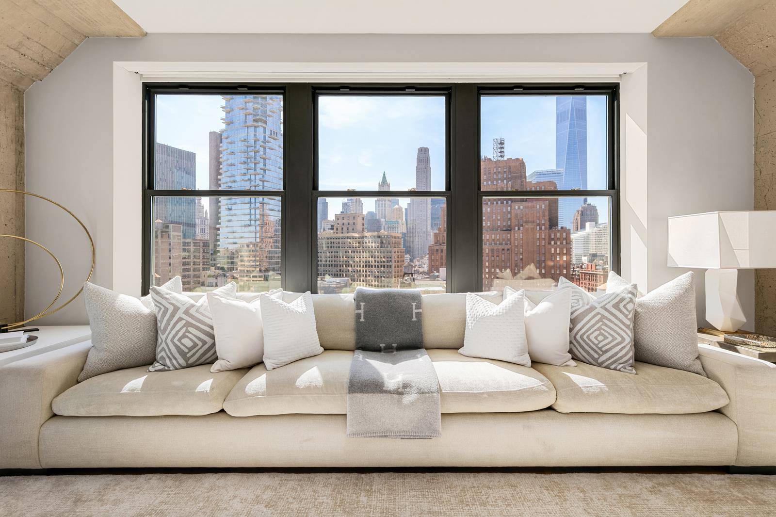 An Epic Full Floor Loft Unprecedented Room Scale and Open 360 Degree views from 45 Windows in Historic Tribeca !