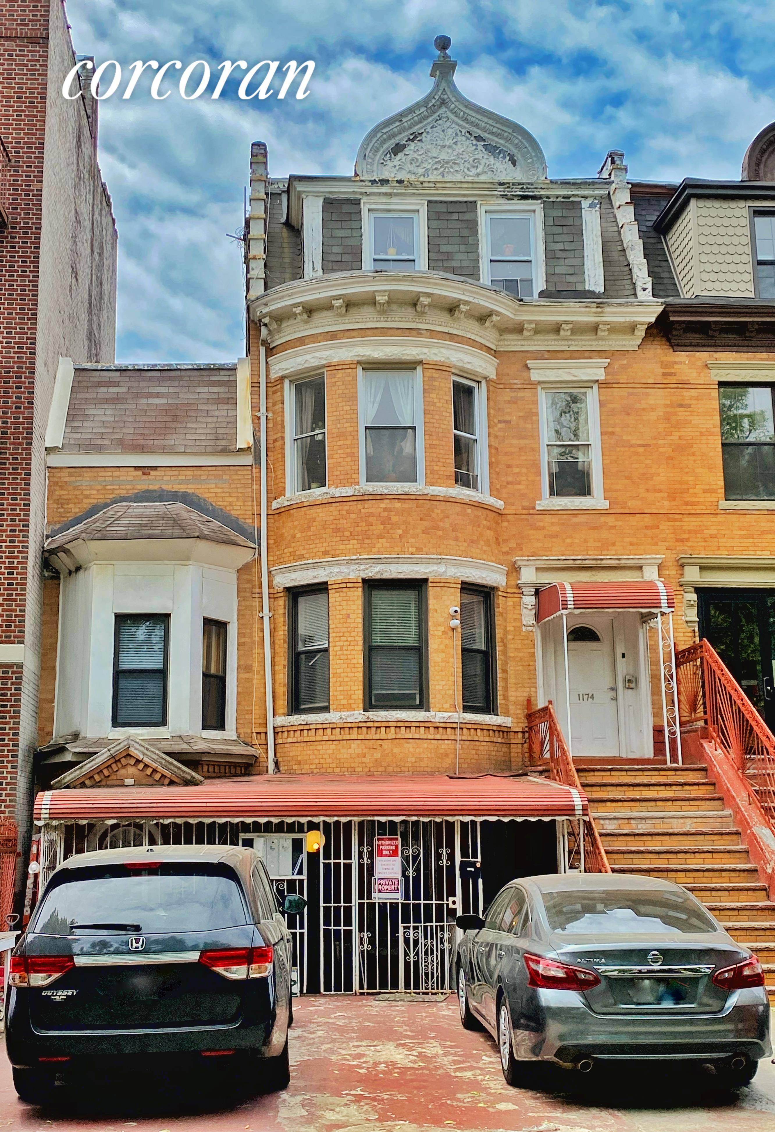 Welcome to 1174 Eastern Parkway, a four story, three family home.