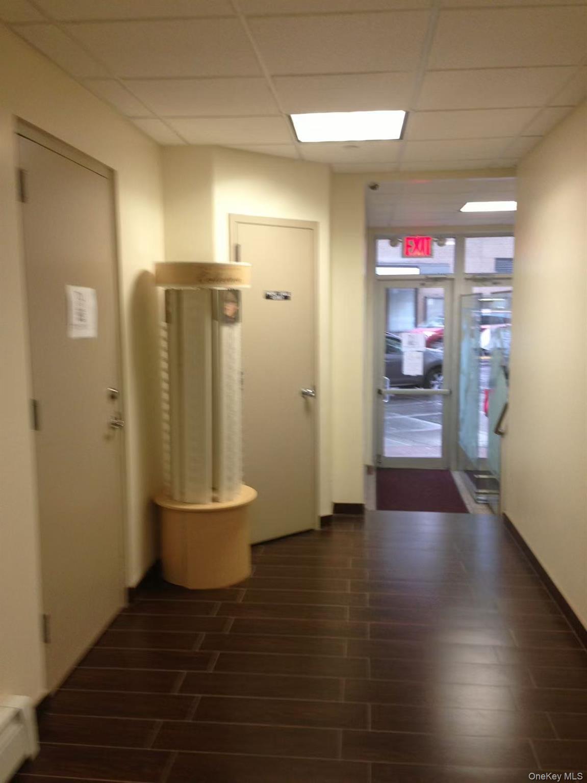 Hall with a drop ceiling