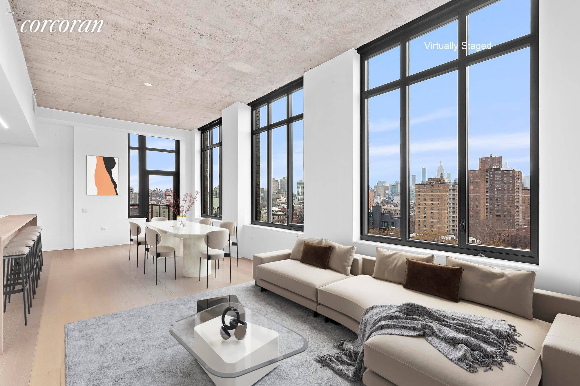 PHC is a one of a kind 1, 997 SF corner three bedroom plus den three and a half bath with 144 SF balcony facing North with Empire State Building ...