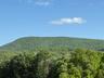 View of mountain backdrop featuring a heavily wooded area