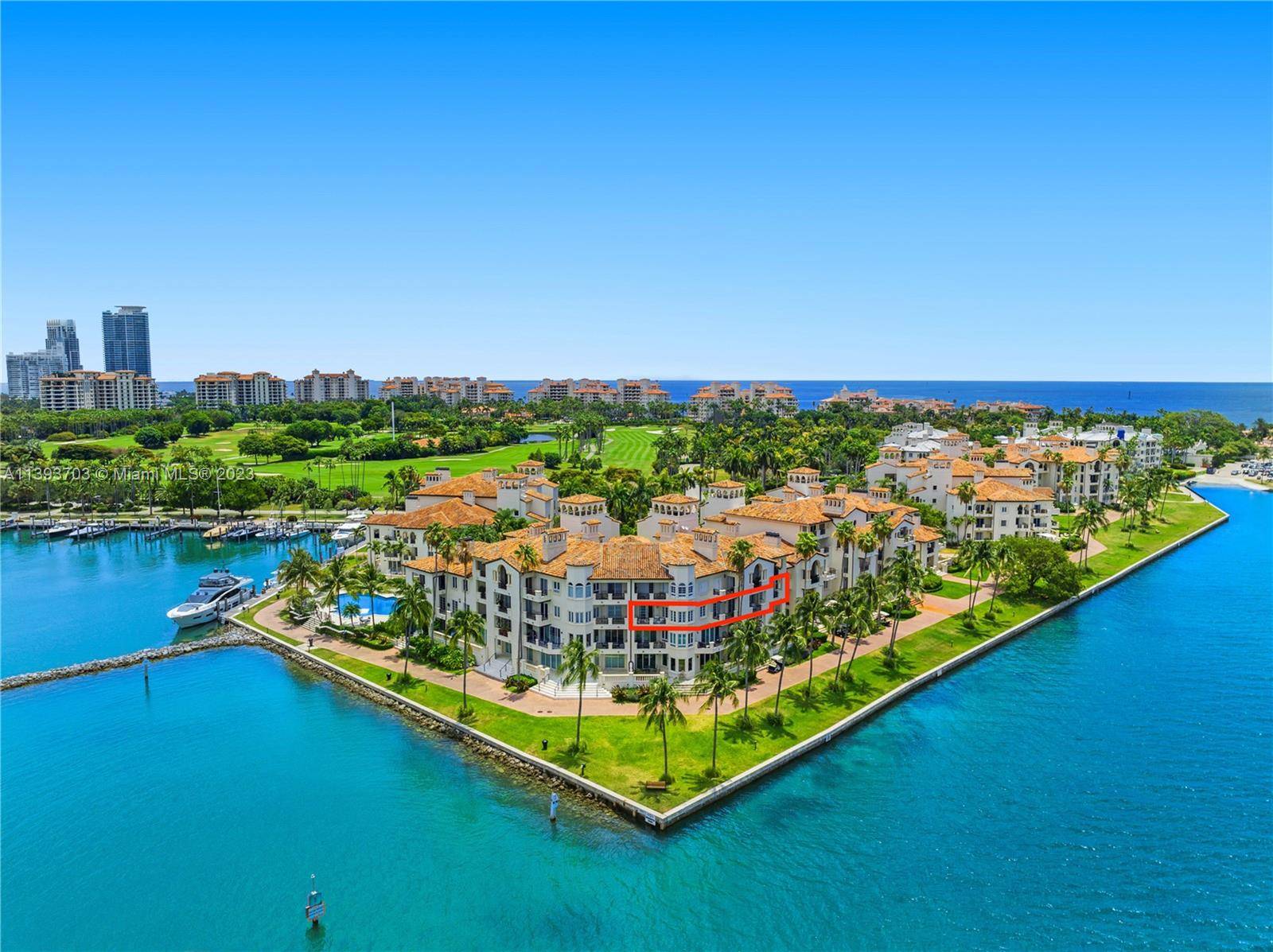 EXPERIENCE FISHER ISLAND LIVING AT IT'S FINEST IN THIS SPECTACULAR BAYSIDE VILLAGE RENTAL OVERLOOKING THE MIAMI DOWNTOWN SKYLINE BISCAYNE BAY.