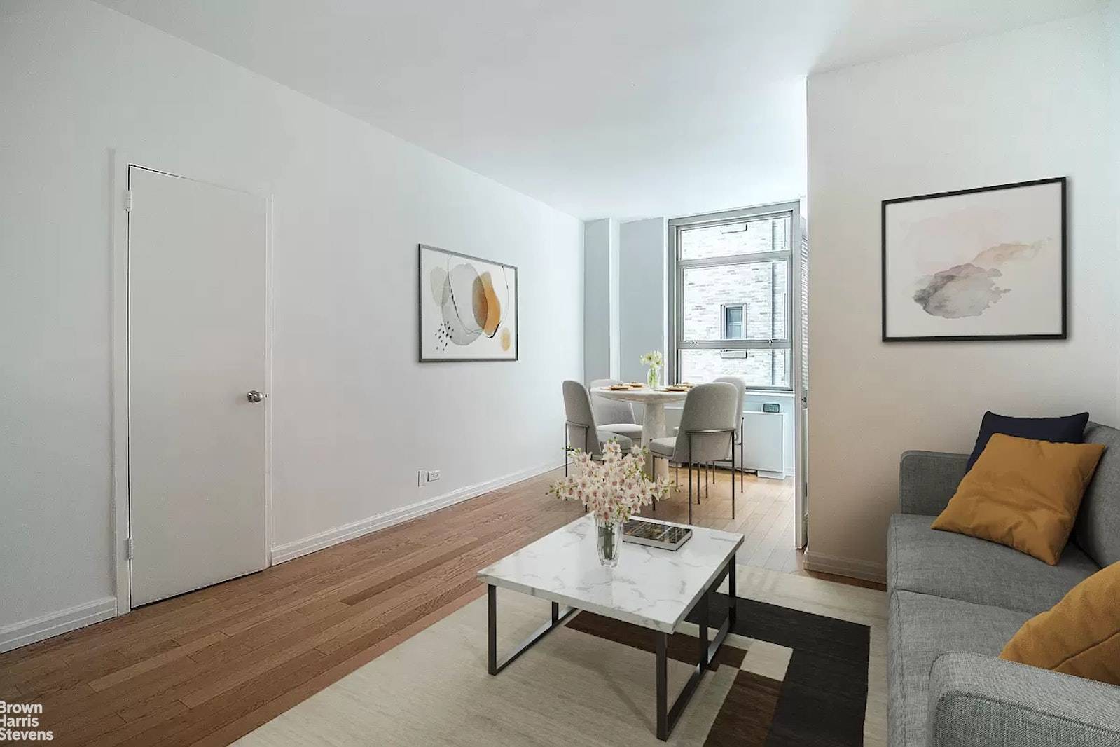 South facing, renovated one bedroom apartment on Park Avenue.