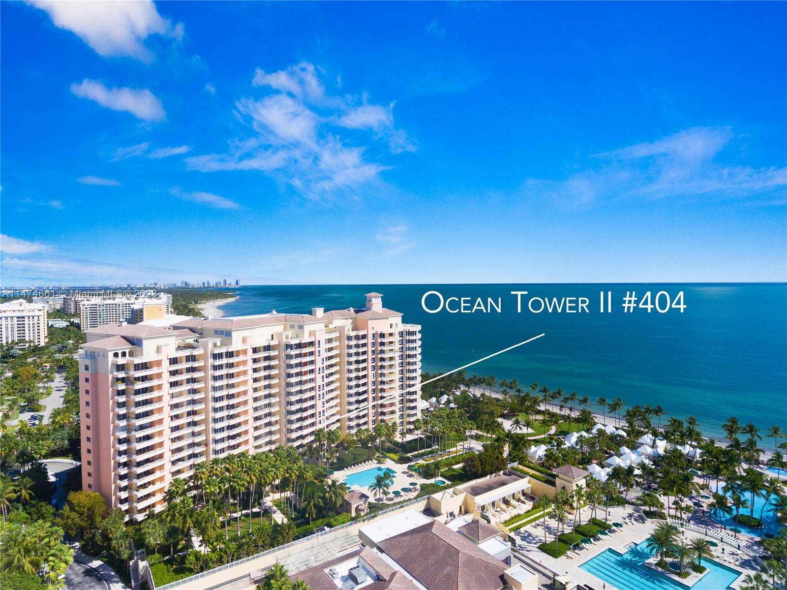 Beautiful 3BR, 3 BA in one of the most sought after buildings on Key Biscayne Ocean Tower 2 The Ocean Club.
