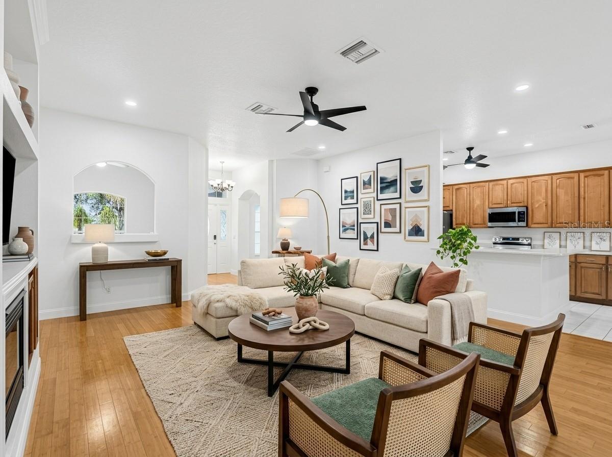 Virtually Staged Family Room