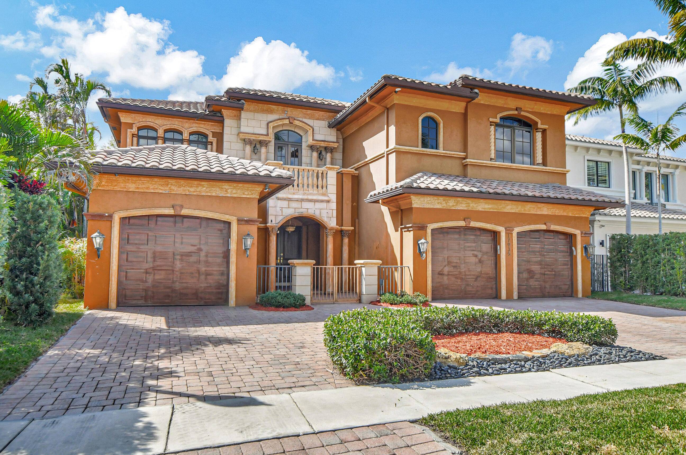 Nestled within the prestigious enclave of The Oaks at Boca Raton, this Mediterranean style home has potential to exude its original Sophistication and Grandeur.