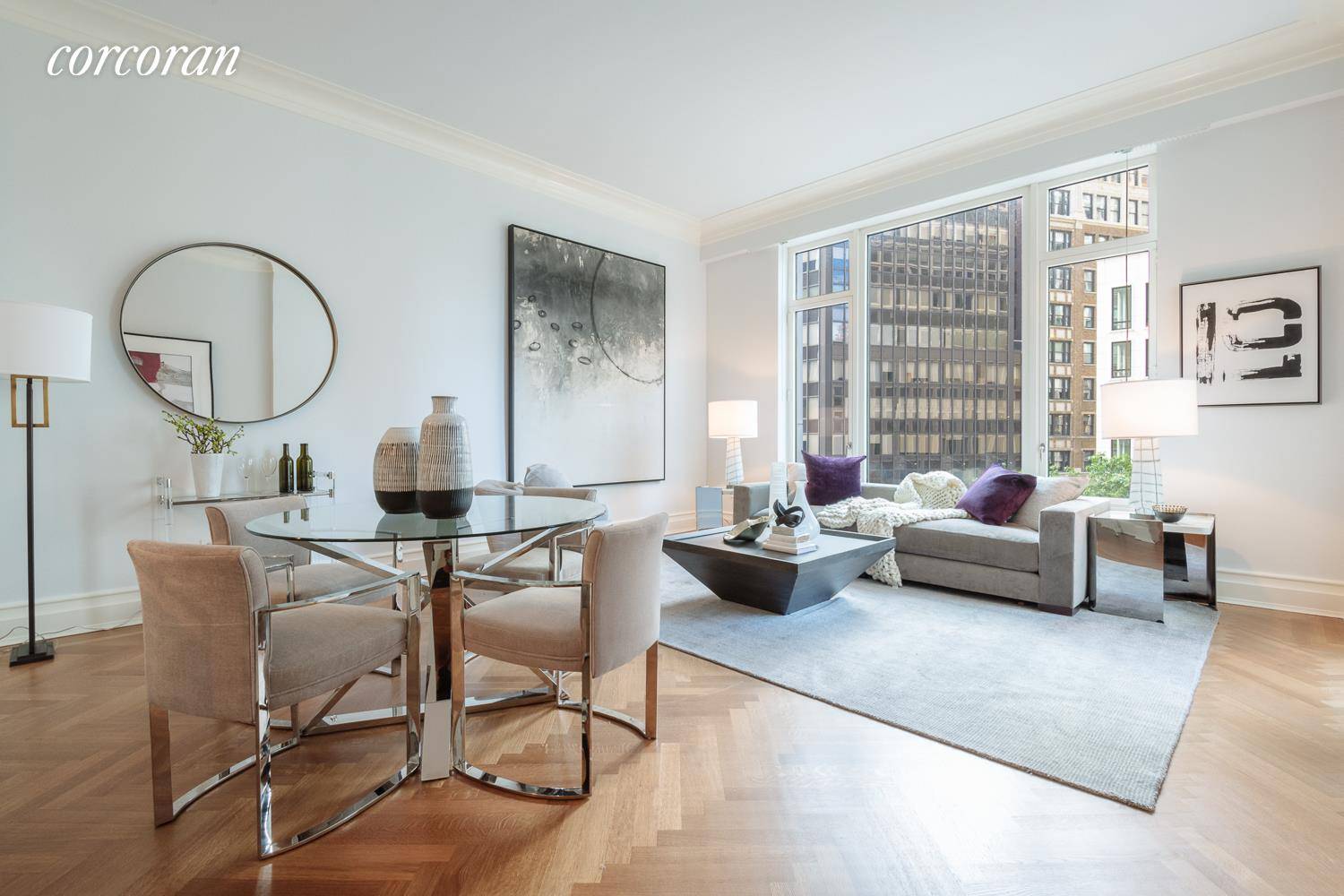 Located at 15 Central Park West in Manhattan's premiere condominium, this spacious two bedroom and 2.