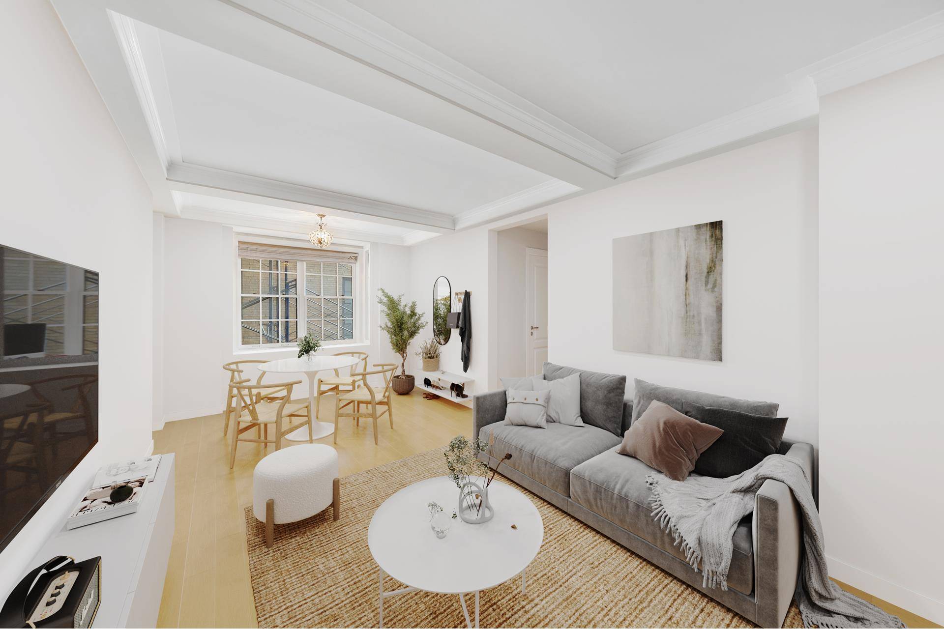 This exquisite two bedroom, two bathroom residence is situated within the renowned Philip House in the esteemed Carnegie Hill neighborhood of the Upper East Side.
