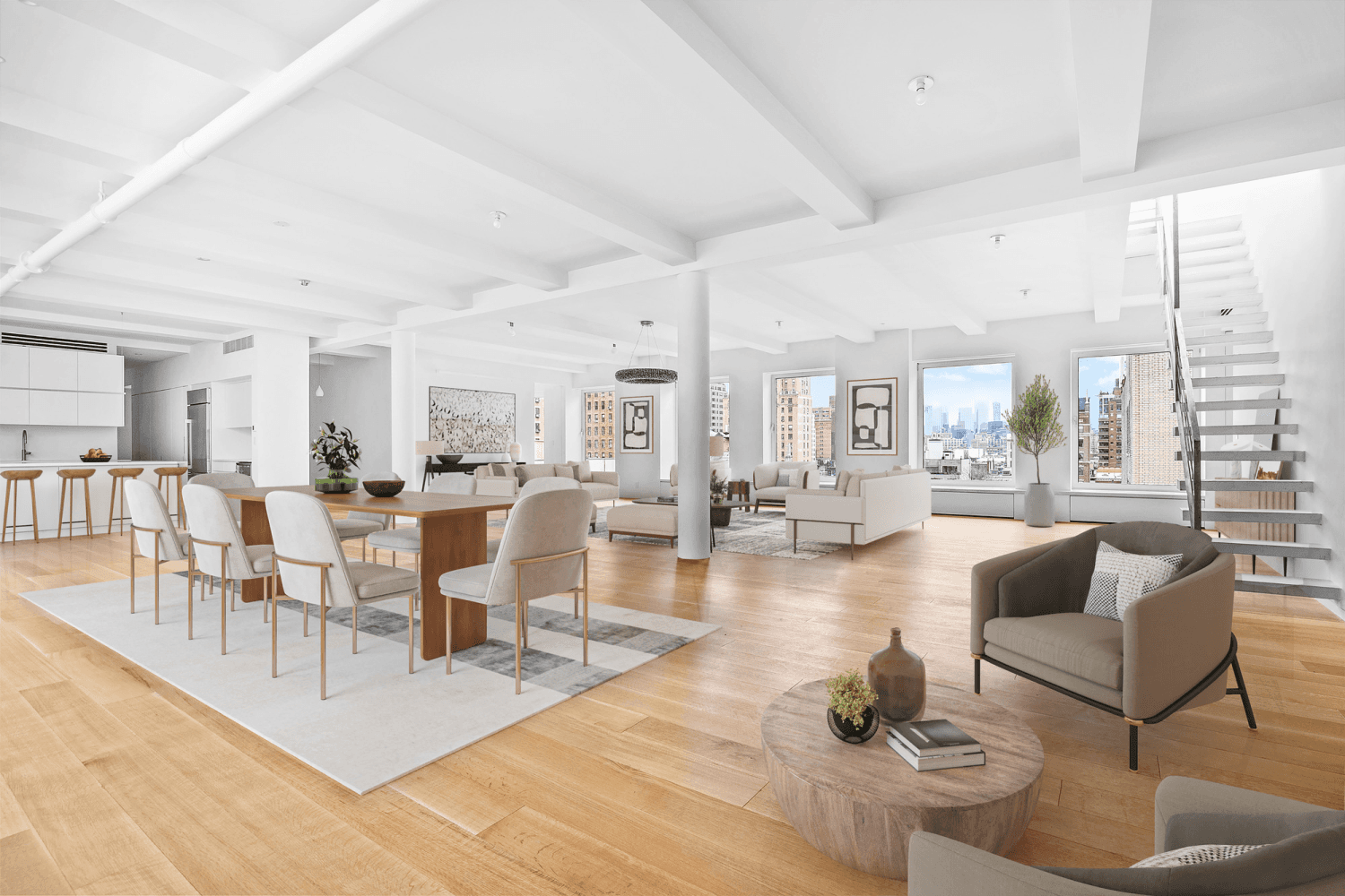 Behold this unparalleled penthouse loft, spanning 4, 800 SF and accessed via a private keyed elevator.