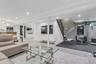 Family room flows into personal gym