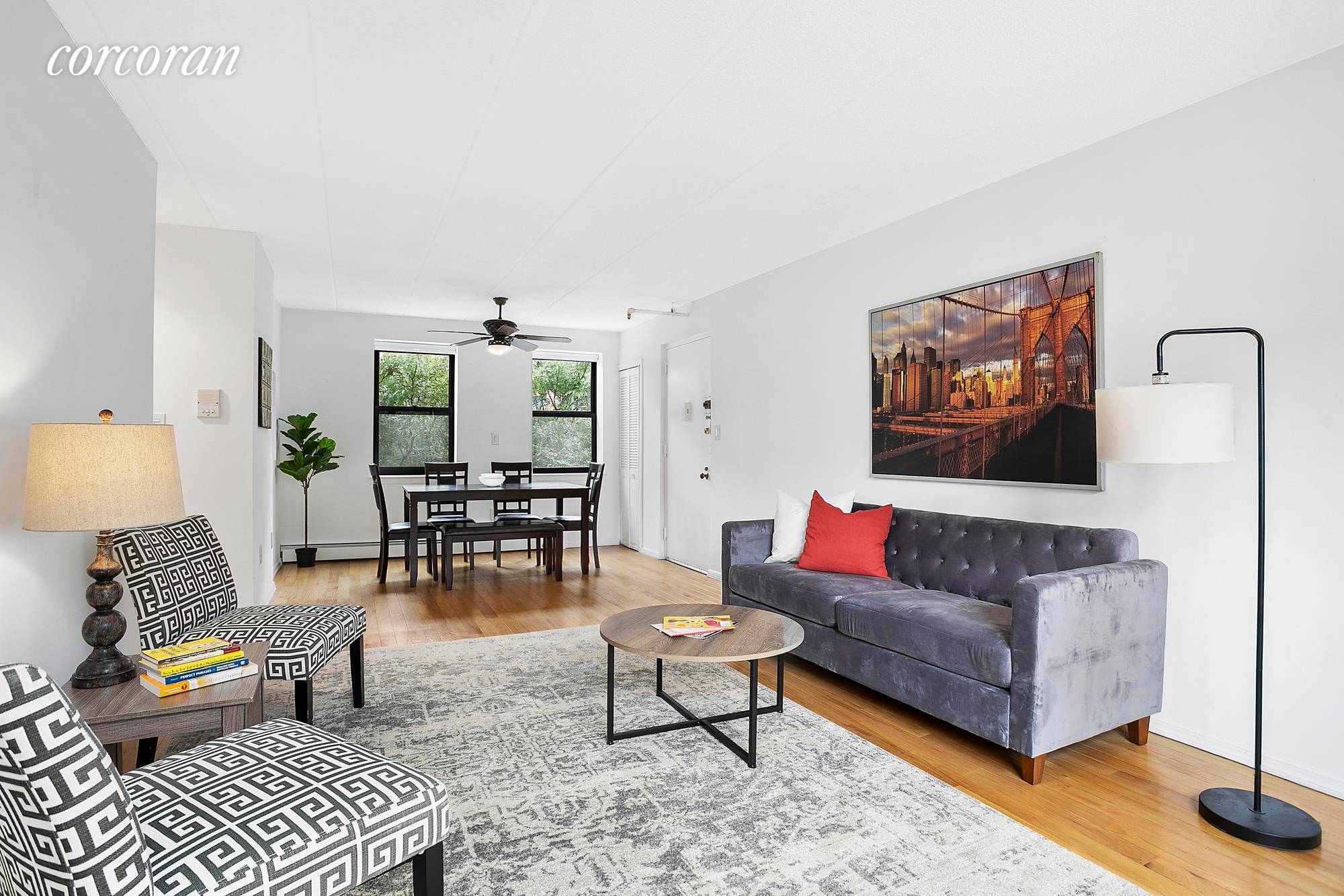 Adelphi Gardens at 438 Clermont Avenue, Unit G, with a large and well manicured common courtyard, is a light and bright, newly renovated two bedroom, one and a half bath ...