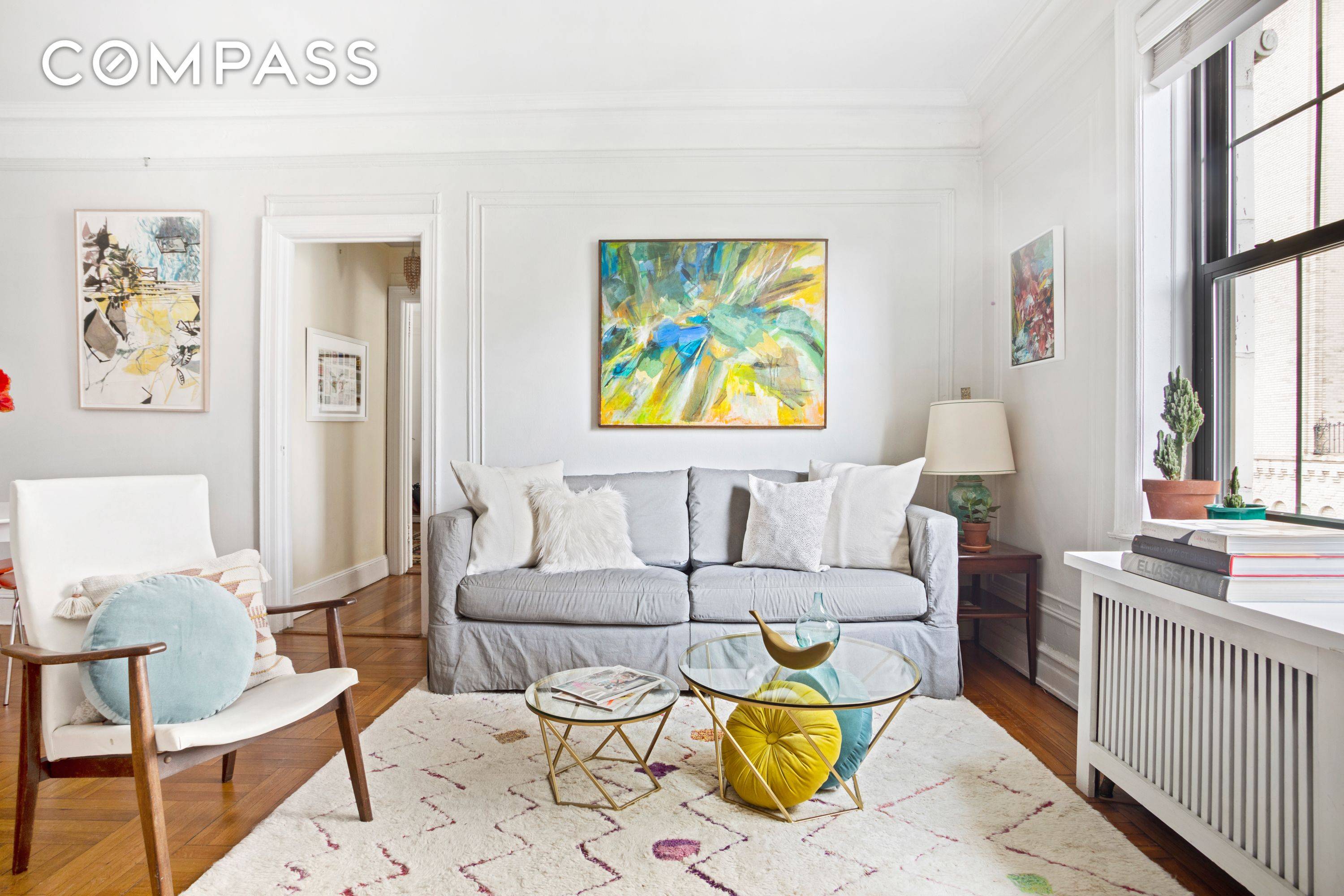 Idyllic, large, top floor Brooklyn Heights apartment in coveted prewar boutique building.