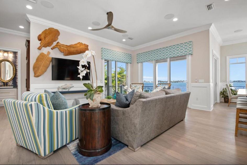 Mid level living room