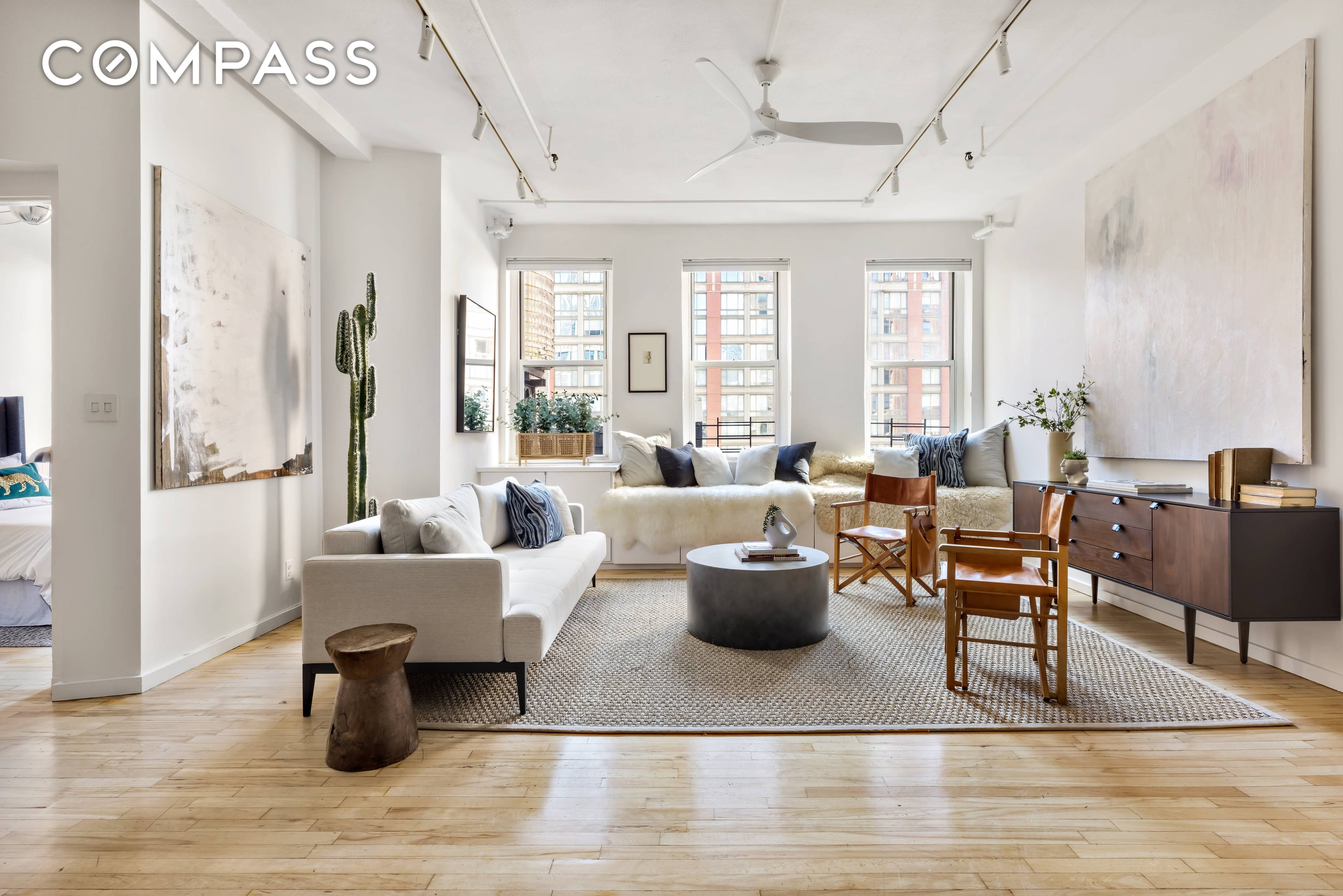 Welcome home to this quintessential New York City loft with 3 true bedrooms plus a home office.