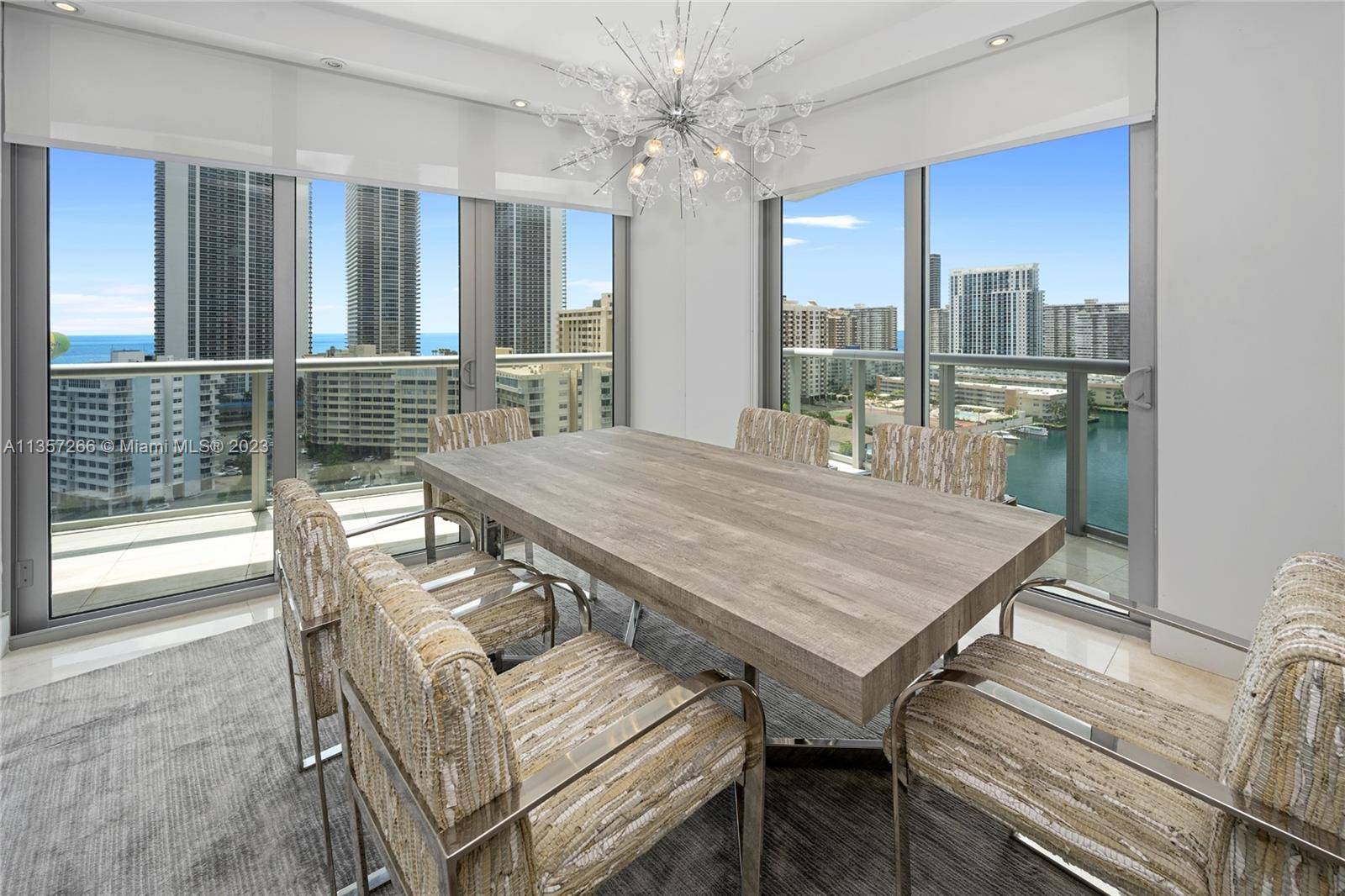 Spectacular 3 3 with Panoramic views of the ocean, Intercostal city skyline.