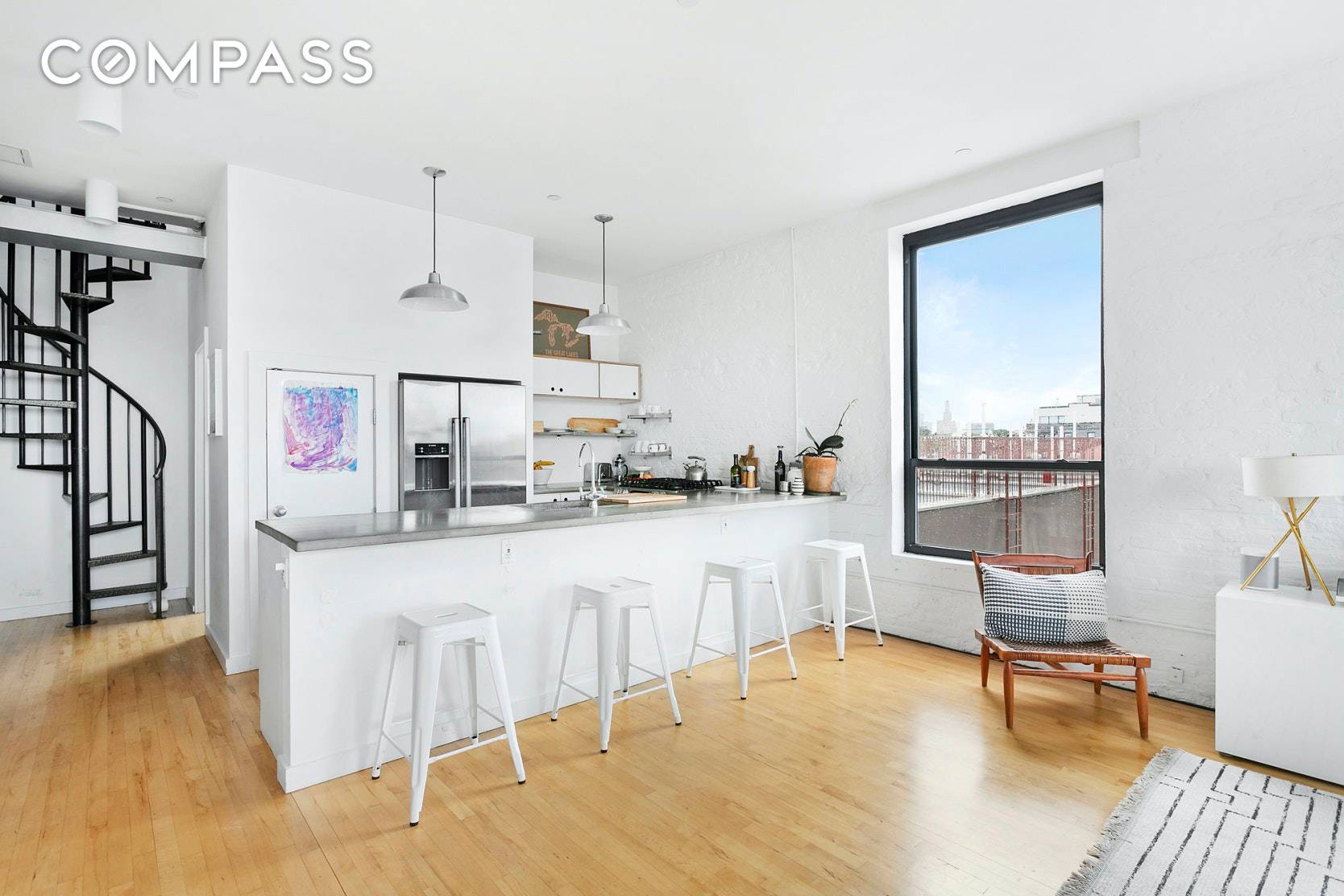 Beautiful and stunning split two bedroom condo penthouse apartment with LARGE, PRIVATE ROOFTOP TERRACE offering views of New York Harbor, Statue of Liberty and the Brooklyn and New York City ...