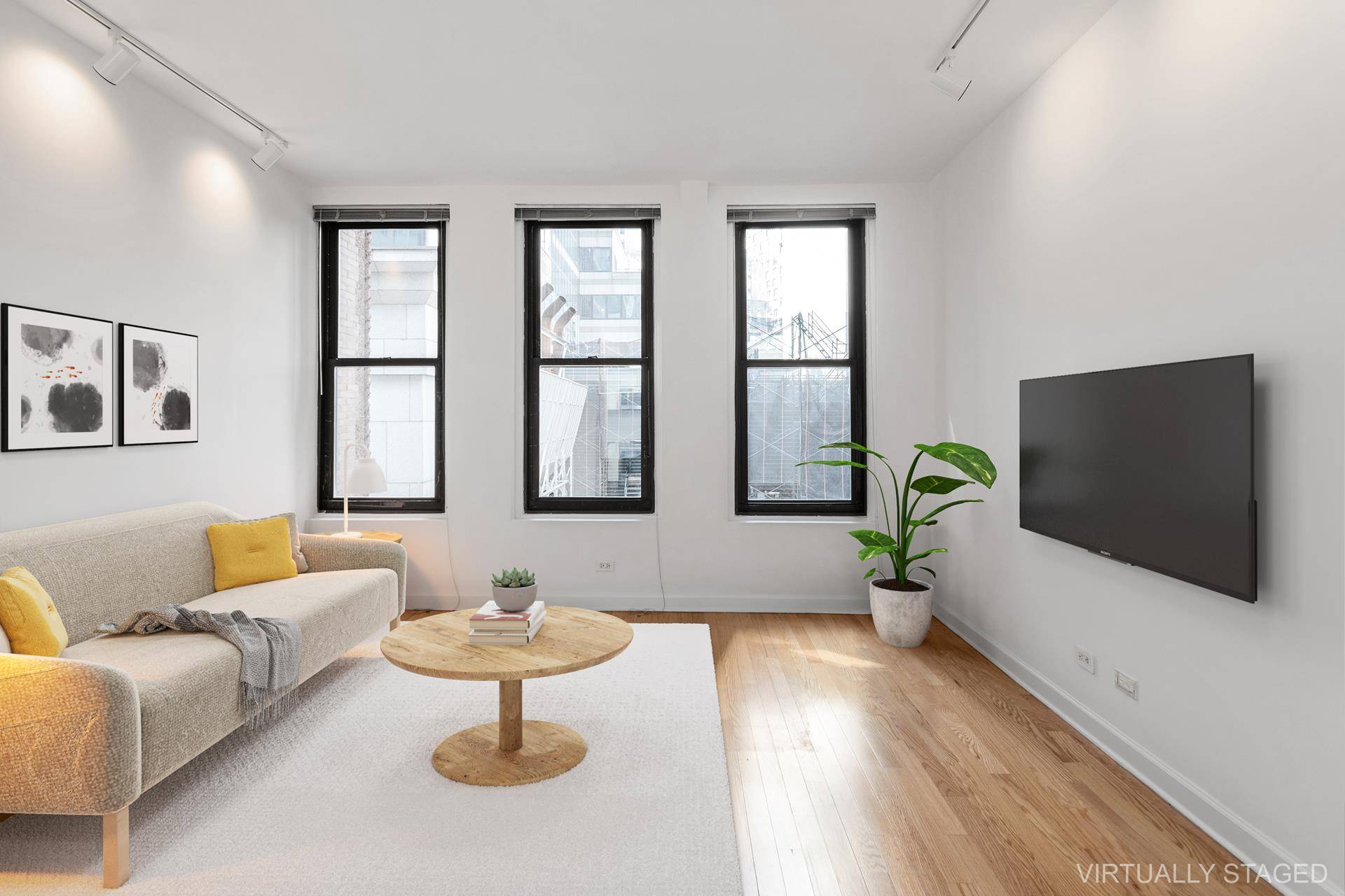 Residence 8B is a loft like one bedroom condominium with both South and Eastern exposures in landmarked 56 Pine Street.