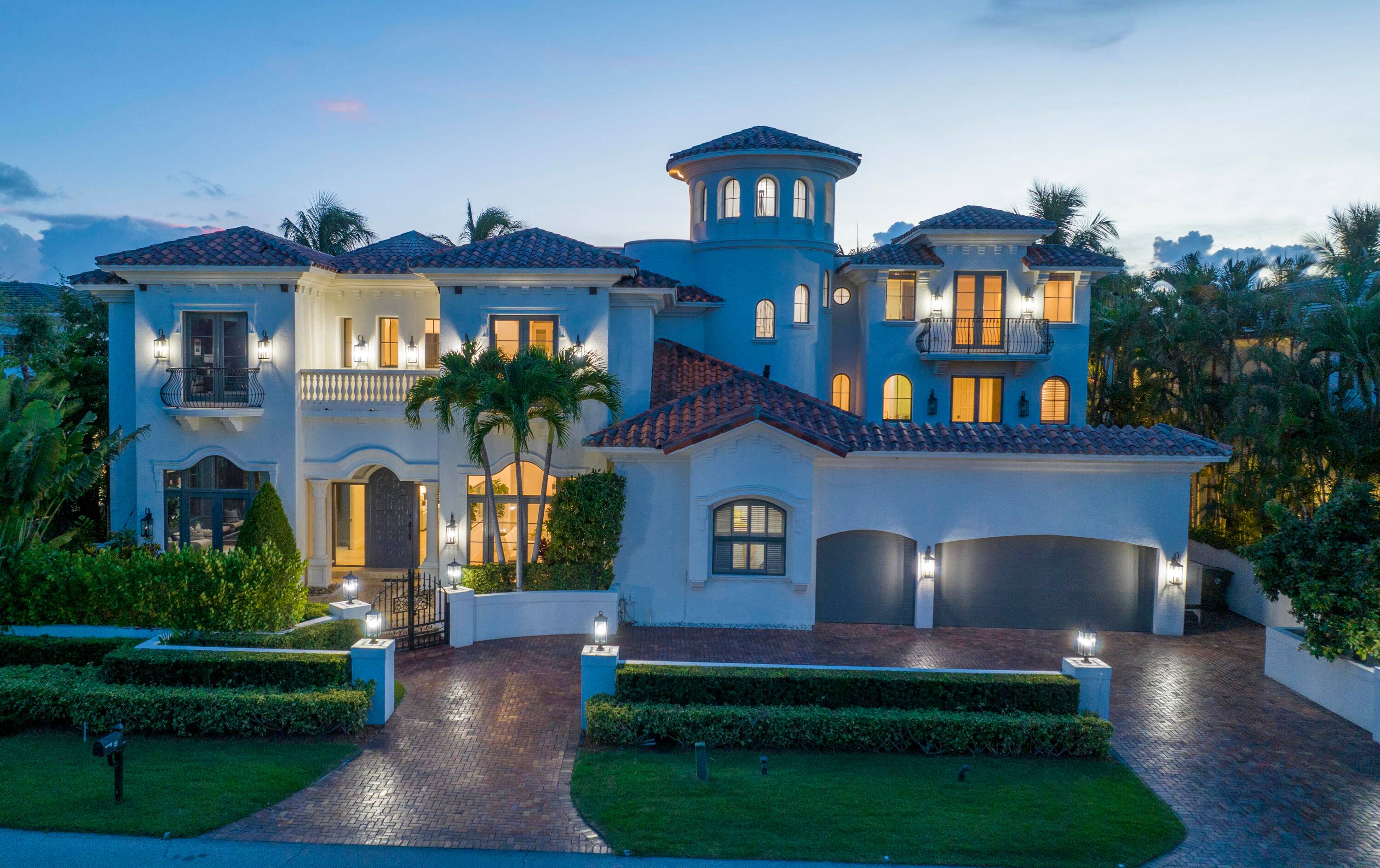 Remastered Spanish Colonial inspired Intracoastal estate sited on 115 feet of ''no wake'' waterfrontage for your yacht, just off prestigious Lake Boca Raton and the Inlet.