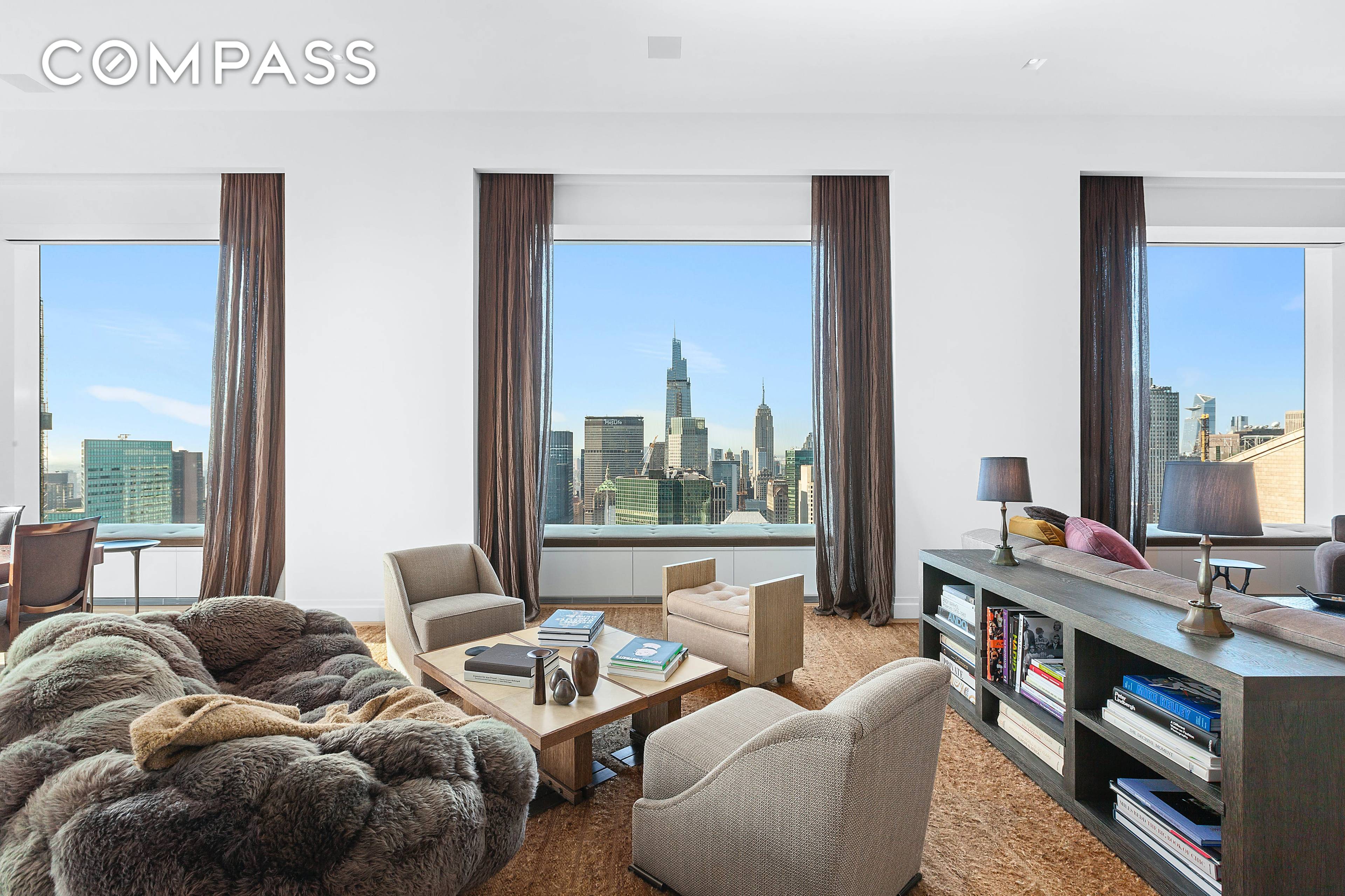 No expense has been spared in the design of apartment 52B at 432 Park Avenue.
