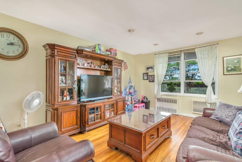 Motivated Seller with the right offer, 2 bedroom 1 bath amazingly spacious fifth floor coop with private balcony offering beautiful Manhattan skyline views.