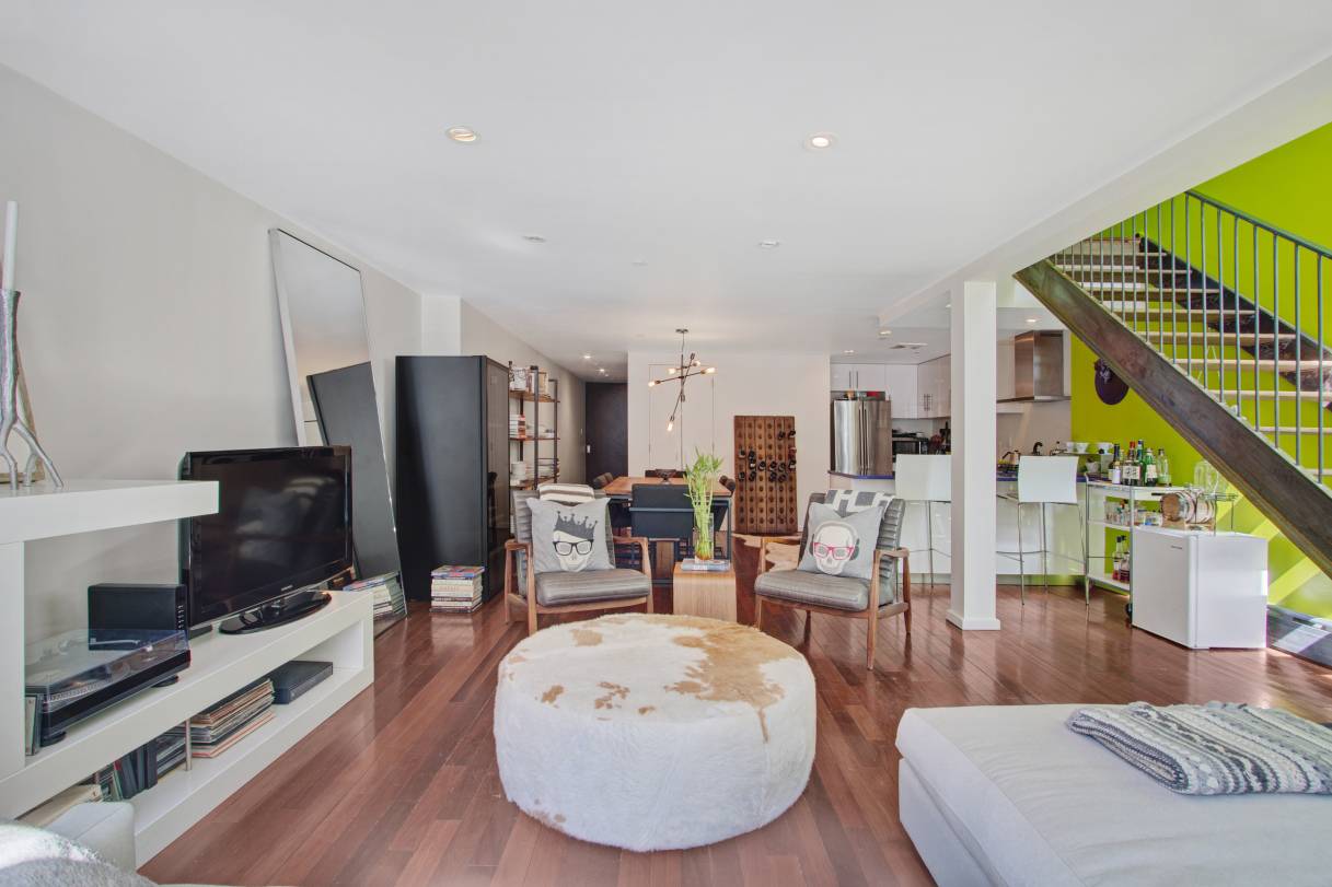 Beautiful, modern, spacious three bedrooms, three full baths, Garden floor, duplex apartment with huge 600 SF garden in a completely renovated brownstone building on a lovely Harlem block.