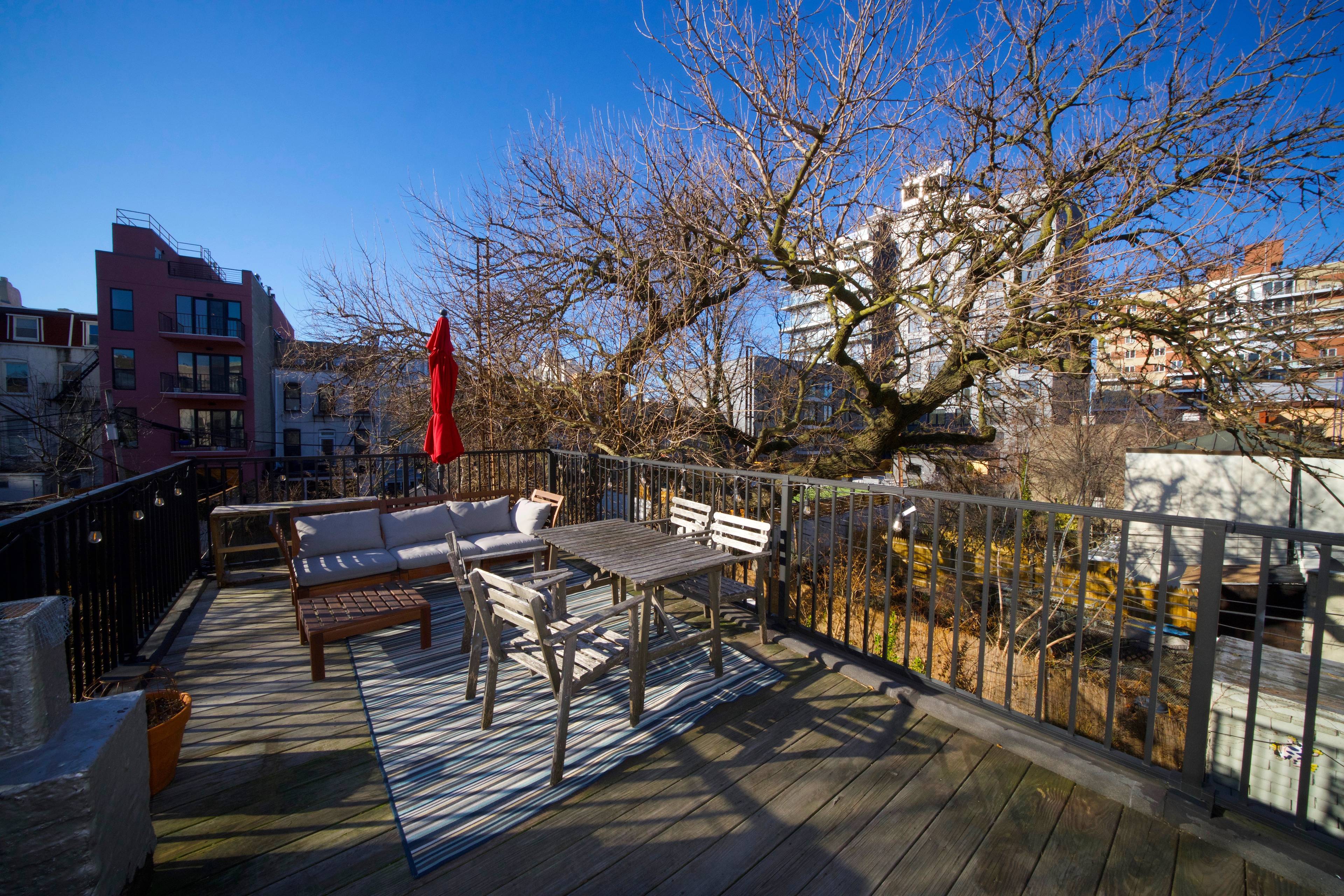 South Slope recently renovated floor through with a large private terrace.