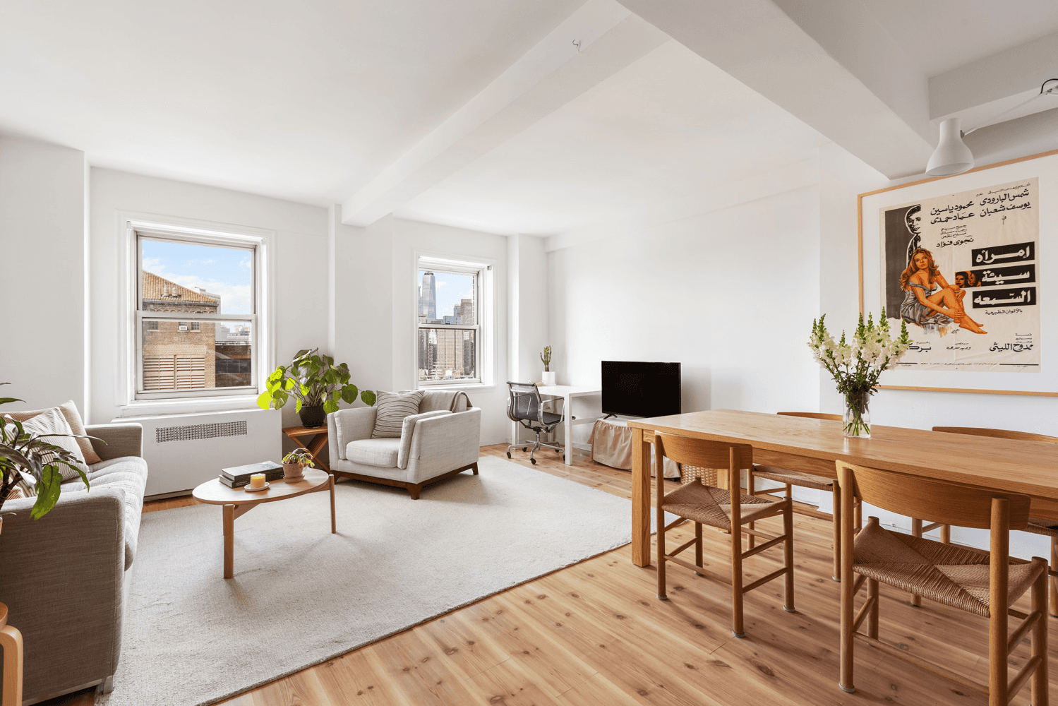 Welcome to this sun filled sanctuary in the heart of Brooklyn Heights, offering mesmerizing views of the Downtown Manhattan skyline and the Statue of Liberty.
