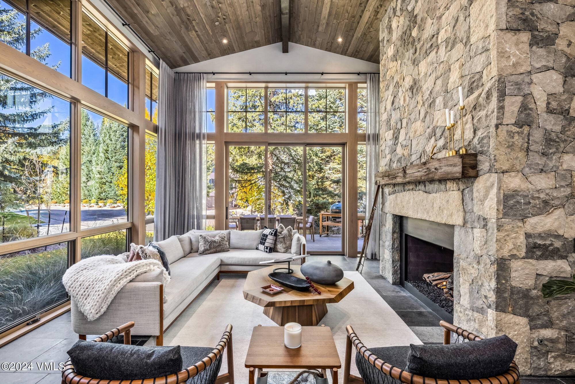 Discover the epitome of contemporary mountain living at this stunning home located at the prestigious Vail Golf Course.