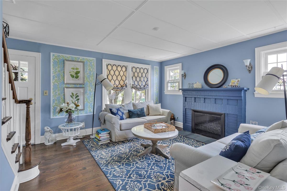 With wood burning fireplace