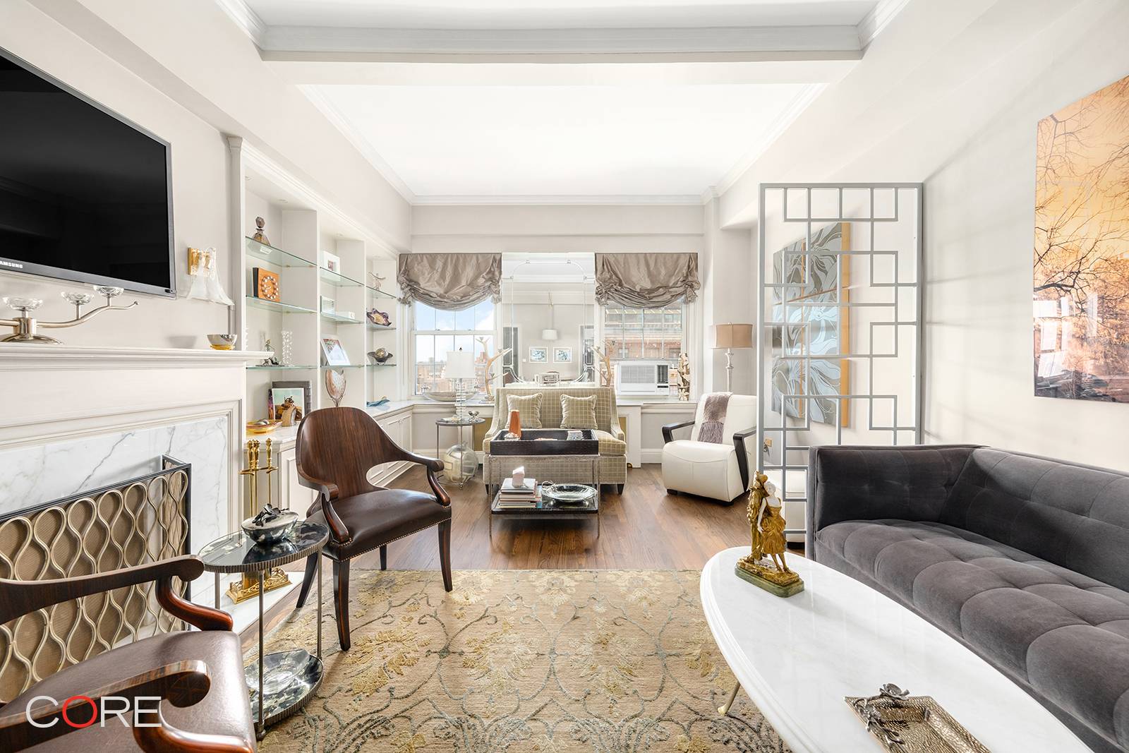 Nestled along historic Lower Fifth Avenue, this light filled, one bedroom home has been meticulously renovated, offering a seamless blend of pre war charm and modern finishes.