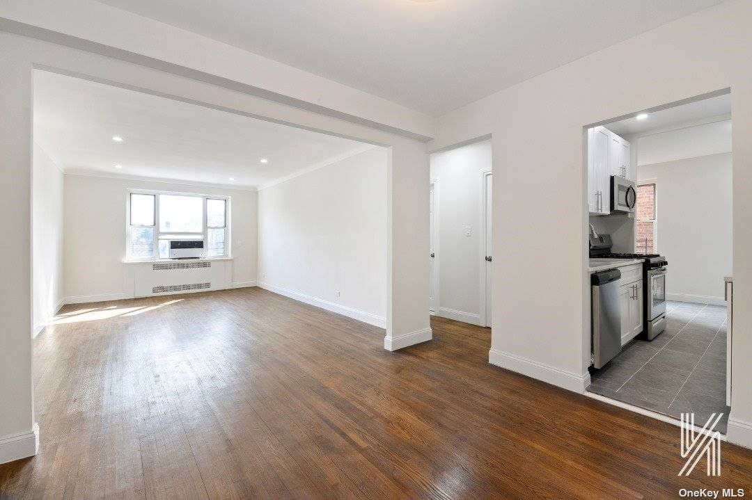 Set in the historic district of Jackson Heights, this fully renovated pin drop quiet one bedroom Coop has one of the most coveted floor plans in The Carlton House.