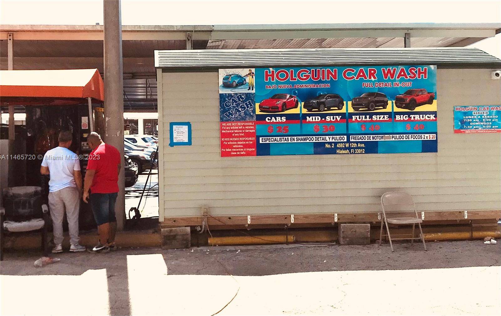 Hand Car Wash in center of Hialeah.