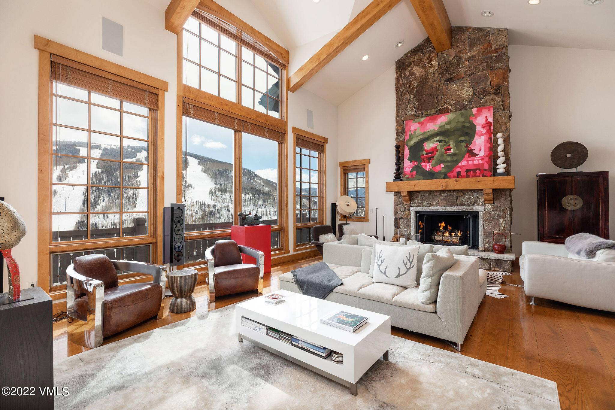 Come home to one of the most charming residences in the desirable Potato Patch neighborhood with birds eye views of Vail Mountain.