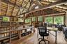 Upper gallery overlooking the great hall, ideal for a library, office, studio, or creative workspace