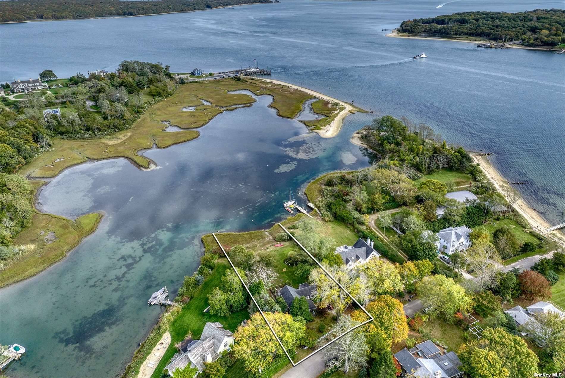 The ultimate sunrise and sunset views adorn this special waterfront 3 bedroom home on Mabel's Creek overlooking Shelter Island Sound and the Shelter Island South Ferry route to and from ...
