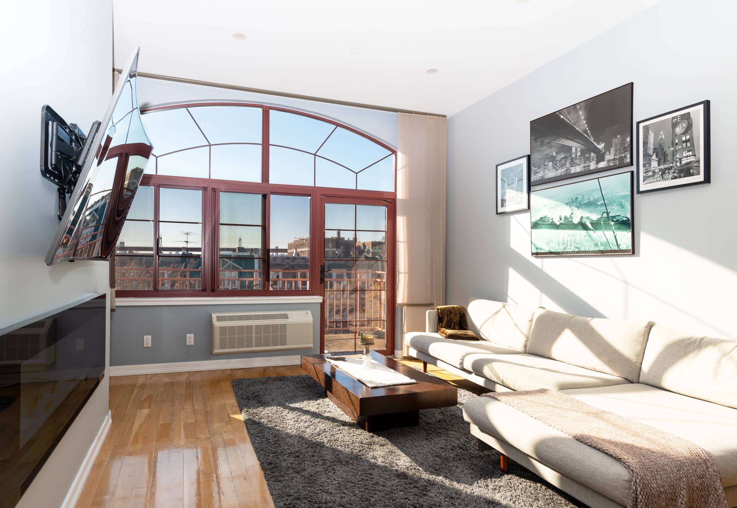Perfect and Oversized Penthouse Two Bedroom Two Bathroom Home with Balcony featuring Manhattan Views Just Listed !